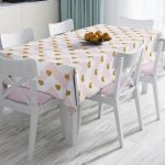 Mermer Zeminli Baklava Desenli Özel Tasarım Leke Tutmaz Masa Örtüsü Realhomes