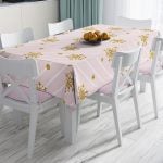 Mermer Zeminli Baklava Desenli Özel Tasarım Leke Tutmaz Masa Örtüsü Realhomes