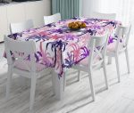 - realhomesMasa3229 - Realhomes  Pudra Renkler Ananas Desenli Özel Tasarım Leke Tutmaz Masa Örtüsü Realhomes