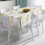 Pudra Renkler Ananas Desenli Özel Tasarım Leke Tutmaz Masa Örtüsü Realhomes