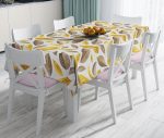 - realhomesMasa3249 - Realhomes  Renkli Sonbahar Yaprakları Özel Tasarımlı Modern Leke Tutmaz Masa Örtüsü Realhomes