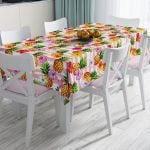 Mermer Zeminli Geometrik Tasarımlı Leke Tutmaz Masa Örtüsü Realhomes