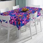 Renkli Zigzag Desenli Ananaslar Modern Tasarımlı Leke Tutmaz Masa Örtüsü Realhomes