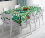 - realhomesMasa3265 - Realhomes  Tropikal Orman Tasarımlı Dijital Baskılı Leke Tutmaz Masa Örtüsü Realhomes