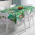 Mermer Zeminli Geometrik Desenli Modern Leke Tutmaz Masa Örtüsü Realhomes