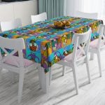 Üçgen Geometrik Şekiller Özel Tasarımlı Leke Tutmaz Masa Örtüsü Realhomes