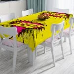 Turuncu Zeminde Summer Ananas Tasarımlı Leke Tutmaz Masa Örtüsü Realhomes