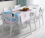 - realhomesMasa3293 - Realhomes  Özel Tasarım Smile Take Up Desenli Dekoratif Leke Tutmaz Masa Örtüsü Realhomes