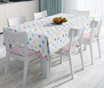 - realhomesMasa3307 - Realhomes  Puanlı Pudra Renkler Özel Tasarım Modern Leke Tutmaz Masa Örtüsü Realhomes