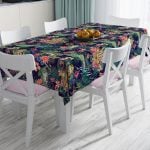 Geometrik Etnik Desenli Özel Tasarım Leke Tutmaz Masa Örtüsü Realhomes