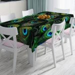 Siyahi Kadın Özel Tasarımlı Modern Dekoratif Leke Tutmaz Masa Örtüsü Realhomes