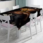 Siyahi Kadın Özel Tasarımlı Modern Dekoratif Leke Tutmaz Masa Örtüsü Realhomes