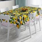 Gold Siyahı Kadın Özel Tasarımlı dekoratif Leke Tutmaz Masa Örtüsü Realhomes