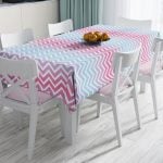 Çizgili Siyah Zeminli Limon Desenli Dekoratif Leke Tutmaz Masa Örtüsü Realhomes