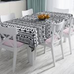 Gold Detaylı Ogea Desenli Dekoratif Modern Leke Tutmaz Masa Örtüsü Realhomes