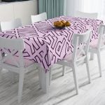 Coco Pops Pempe Siyah Tasarımlı Modern Dekoratif Leke Tutmaz Masa Örtüsü Realhomes