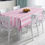 Siyah Zeminli Geometrik Geyik Çizimli Modern Leke Tutmaz Masa Örtüsü Realhomes