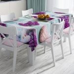 RealHomes Özel Tasarım Dijital Baskılı Leke Tutmaz Masa Örtüsü Realhomes