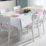 RealHomes Özel Tasarım Dijital Baskılı Leke Tutmaz Masa Örtüsü Realhomes