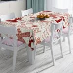 RealHomes Özel Tasarım Dijital Baskılı Leke Tutmaz Masa Örtüsü Realhomes