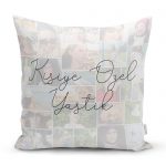 RealHomes Siyah Beyaz S Harfli Yastık Kırlent Kılıfı Realhomes