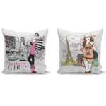 Zigfila 2'li Yastık Kırlent Kılıf Seti Realhomes