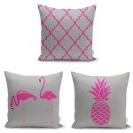 Geometrik Zigzaglar 3'lü Yastık Kırlent Kılıf Seti Realhomes