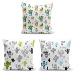 Geometrik 3'lü Yastık Kırlent Kılıf Seti Realhomes