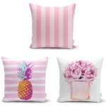 Ekoseli Yılbası 3'lü Yastık Kırlent Kılıf Seti Realhomes