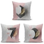 Modern Love Desenli 3'lü Yastık Kırlent Kılıf Seti Realhomes