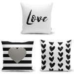 Geometrik 3'lü Yastık Kırlent Kılıf Seti Realhomes