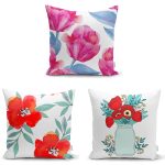 Modern Love Desenli 3'lü Yastık Kırlent Kılıf Seti Realhomes