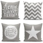 Dekoratif Manzara 4'lü Yastık Kırlent Kılıf Seti Realhomes