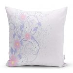 - realhomescomtr-K3608 - Realhomes  Realhomes Pembe Çiçekler Dijital Baskılı Modern Yastık Kırlent Kılıfı Realhomes