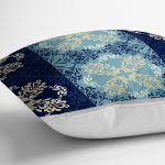 - realhomescomtr-K3609-2 - Realhomes Realhomes Mavi Etnik Desen Dijital Baskılı Modern Yastık Kırlent Kılıfı Realhomes