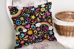 - realhomescomtr-K3624-1 - Realhomes Realhomes Gökkuşağı Motifli Özel tasarım Dijital Baskılı Yastık Kırlent Kılıfı Realhomes