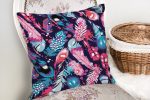 Realhomes Renkli Tüyler Dijtal Baskılı Modern Yastık Kırlent Kılıfı Realhomes