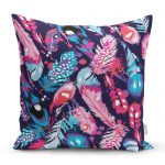 Realhomes Renkli Tüyler Dijtal Baskılı Modern Yastık Kırlent Kılıfı Realhomes