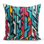 Realhomes Geometrik Motifler Özel tasarım Dijital Baskılı Yastık Kırlent Kılıfı Realhomes