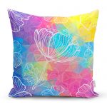 - realhomescomtr-K3640 - Realhomes Realhomes Renkli Butterfly Özel Tasarım Dijtal Baskılı Modern Yastık Kırlent Kılıfı Realhomes