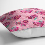 - realhomescomtr-K3648-2 - Realhomes Realhomes Pembe Kalpler Dijtal Baskılı Modern Yastık Kırlent Kılıfı Realhomes