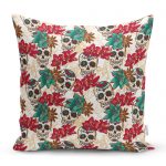 Realhomes Kuru Kafa Motifli Dijtal Baskılı Modern Yastık Kırlent Kılıfı Realhomes