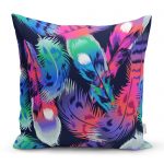 - realhomescomtr-K3652 - Realhomes Realhomes Renkli Tüyler Dijtal Baskılı Modern Yastık Kırlent Kılıfı Realhomes