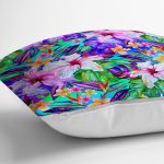 - realhomescomtr-K3662-2 - Realhomes Realhomes mavi zeminli Rengarenk Çiçekler Modern Yastık Kırlent Kılıfı Realhomes