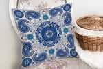 - realhomescomtr-K3670-1 - Realhomes  Realhomes Mavi renkli Etnik Motifler Dijtal Baskılı Modern Yastık Kırlent Kılıfı Realhomes