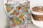 - realhomescomtr-K3676-1 - Realhomes Realhomes Kuş motifli Dijital Baskılı Modern Yastık Kırlent Kılıfı Realhomes