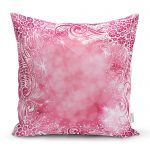 - realhomescomtr-K3685 - Realhomes Realhomes Pembe Zeminli Dijital Baskılı Modern Yastık Kırlent Kılıfı Realhomes