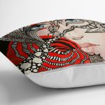 - realhomescomtr-K3688-2 - Realhomes  Realhomes Etnik Kadın Motifli Dijital Baskılı Modern Yastık Kırlent Kılıfı Realhomes