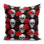 - realhomescomtr-K3695 - Realhomes Realhomes Etnik Motifli Dijital Baskılı Modern Yastık Kırlent Kılıfı Realhomes