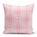 - realhomescomtr-K3696 - Realhomes  Realhomes Pudra Zeminli Özel Tasarım Dijital Baskılı Modern Yastık Kırlent Kılıfı Realhomes